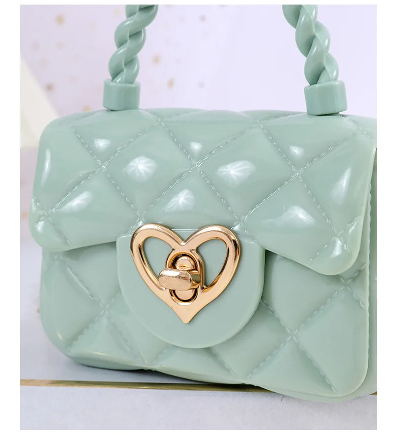 PU Mini Shoulder Bags New Heart Coin Wallets Handbags Women Girls
