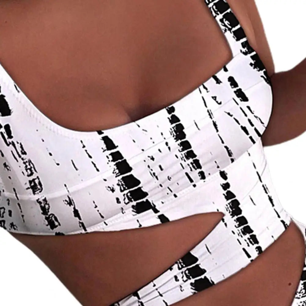 Women Swimsuit Sexy Stain Resistant Shoulder Strap Bikini Set Slim Fit Push Up Summer Beachwear For Holiday