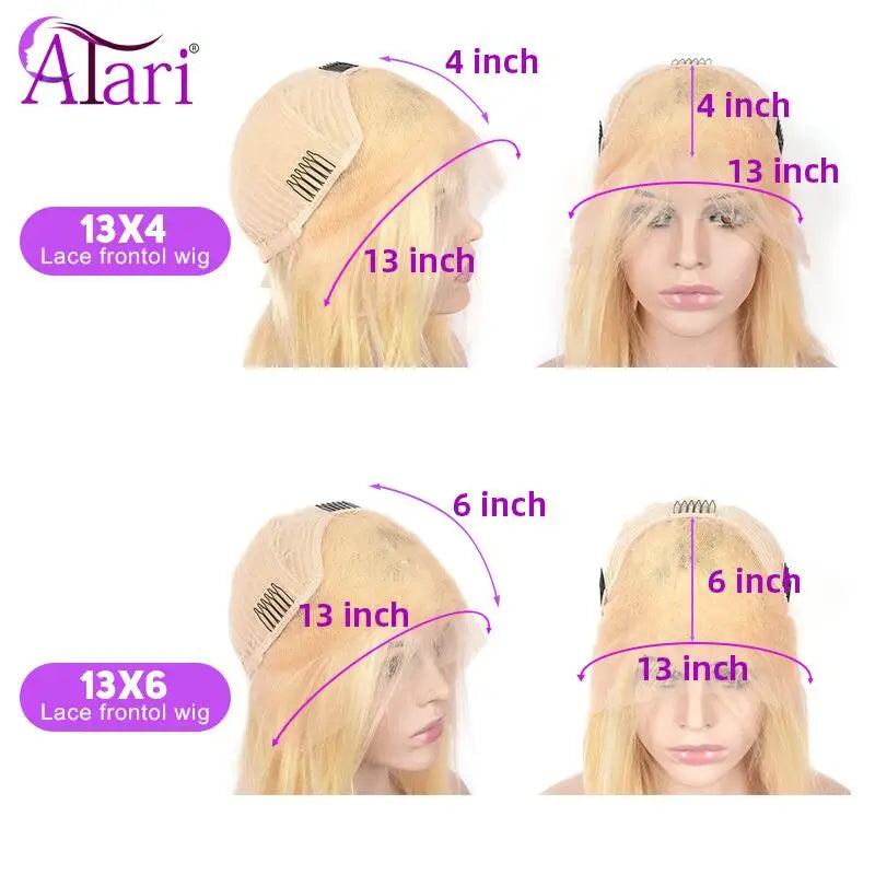 613 Blonde Straight 13x6 Lace Frontal Wig Ombre Rosa Pink 13x4 Lace Front Human Hair Wigs Pre Plucked 180 Density Ombre Lace Wig