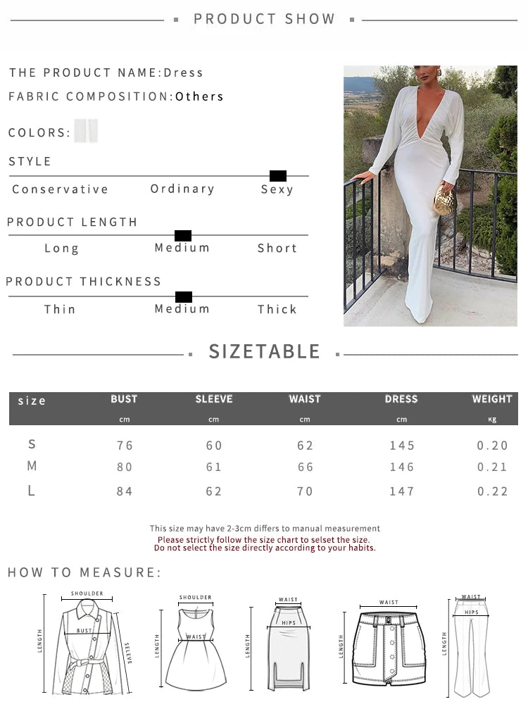 Weird Puss Deep V-Neck Maxi Dress Women Y2K Elastic Long Sleeve Elegant Ruched Stretchy Skinny Cocktail Birthday Party Vestidos