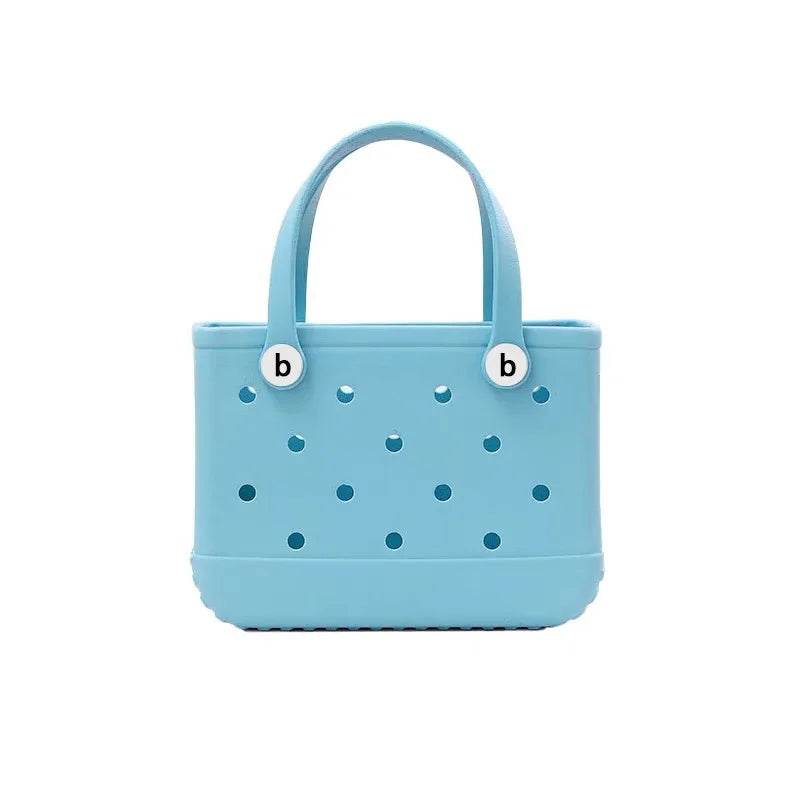 Beach Bag Waterproof Tote Handbag EVA Beach Basket Child High Capacity Multi-Purpose Handbag Fashion Kid Beach Storage Bag