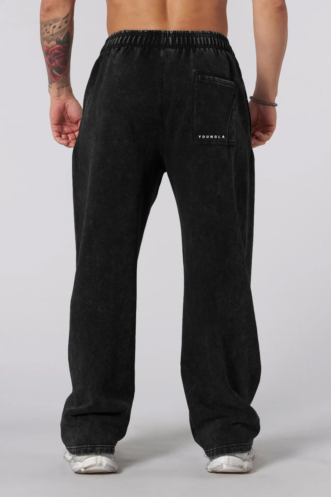 American Style Men's Sports Pants Joggers Muscle Fitness Casual Long Pants Loose Straight Pants Street Fashion Trendy Men's Pant