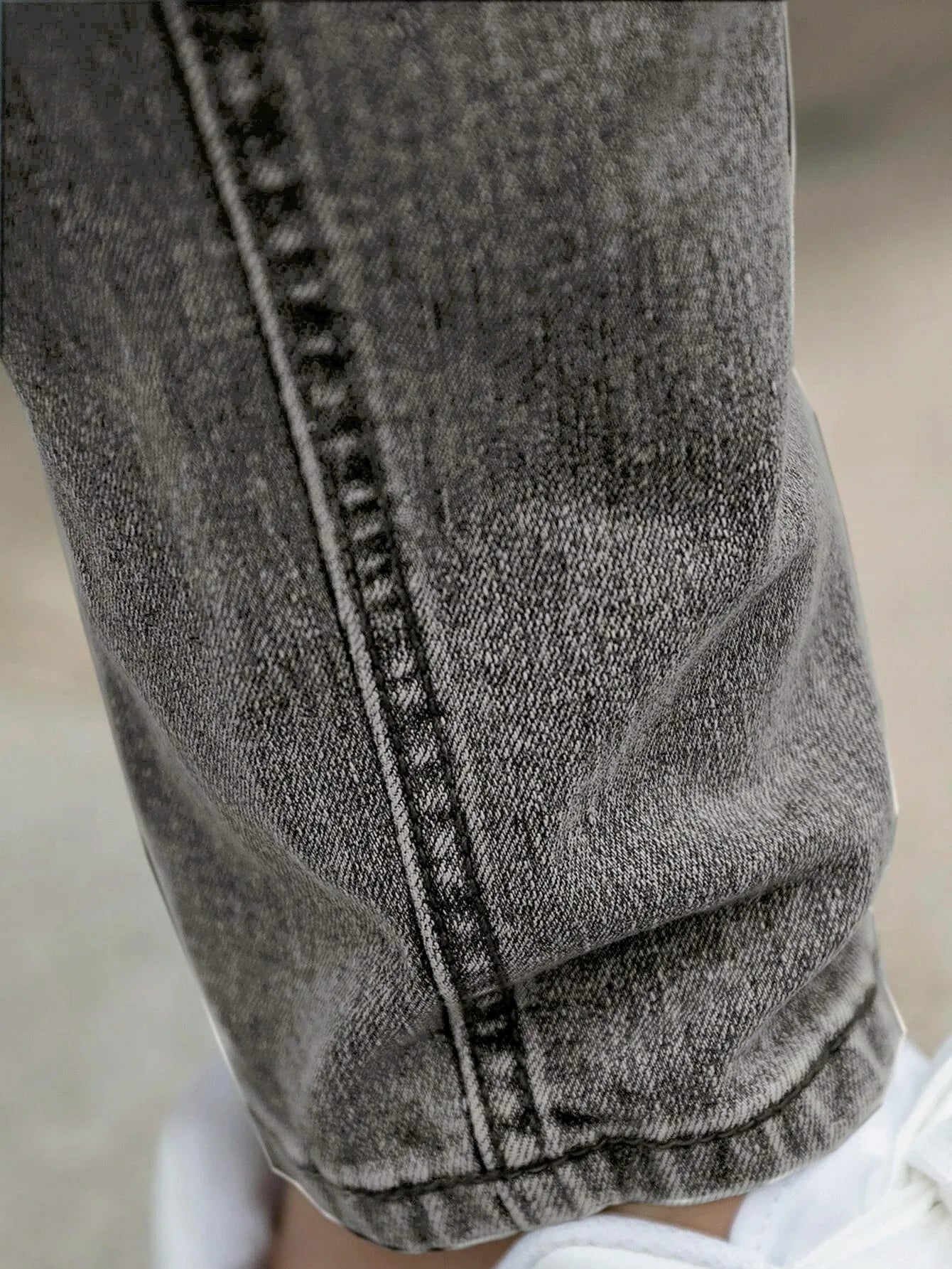 1 Piece of Men's Four-Season Snowflake Washed Fashion Jeans, Stretch Slim Fit Light Gray Dark Black Casual Denim Pants, Normcore and Fashionable, Suitable for Everyday Wear