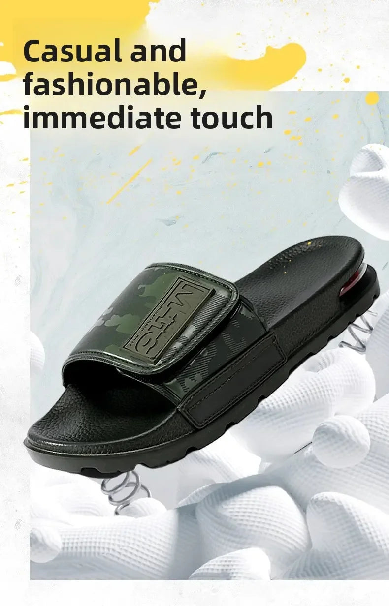 Velcro Air Cushion Personality All Casual One Word Slides