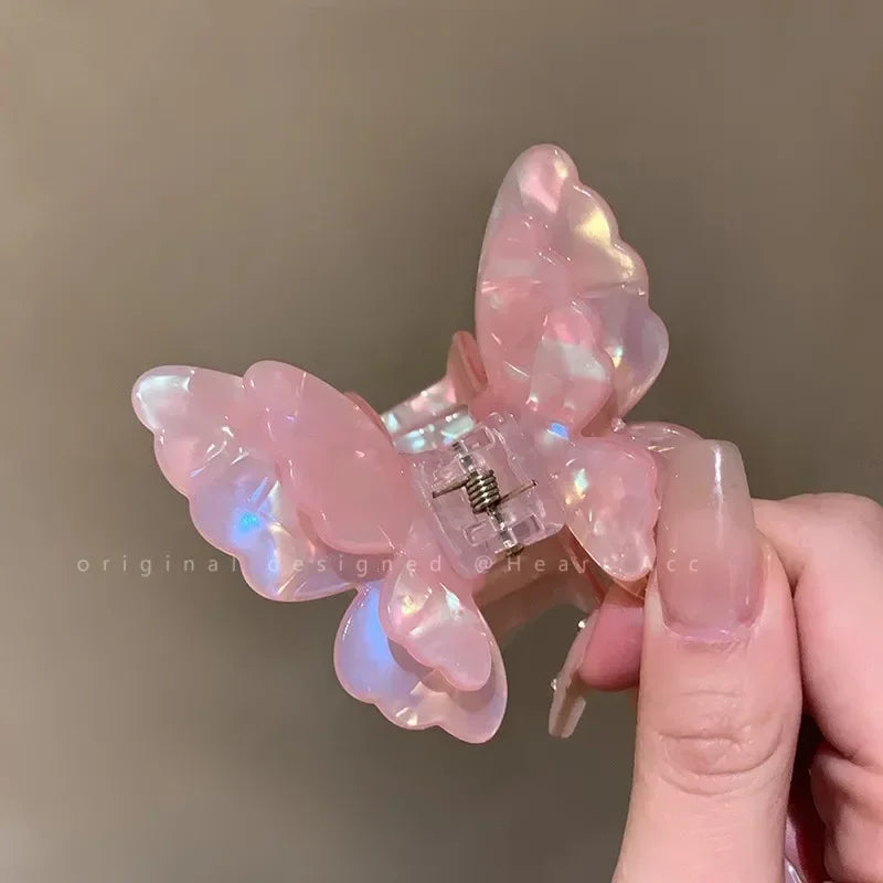 Colorful Fairy Butterfly Hair Claw Acetate Sweet Princess Butterfly Crab Hair Clips for Women Girls Hairpin Hair Accessories