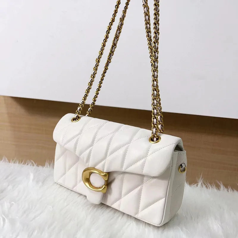 2025 New Arrival Chain Crossbody Bag, Quilted Sheepskin Shoulder Bag, Fashion Tote and Underarm Bag for Women