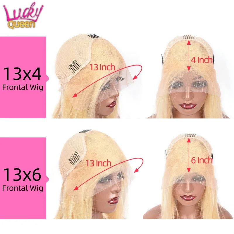 Fluorescent Bright Green 180 Density 13x6 613 Colorful Wigs Body Wave Human Hair Pre Plucked For Women Transparent Lace Frontal