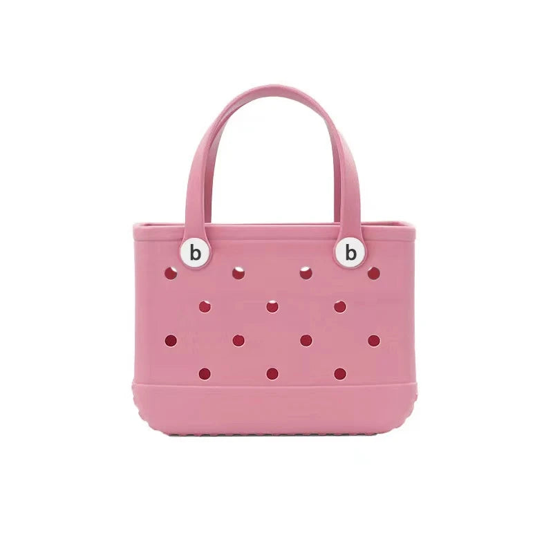 Beach Bag Waterproof Tote Handbag EVA Beach Basket Child High Capacity Multi-Purpose Handbag Fashion Kid Beach Storage Bag