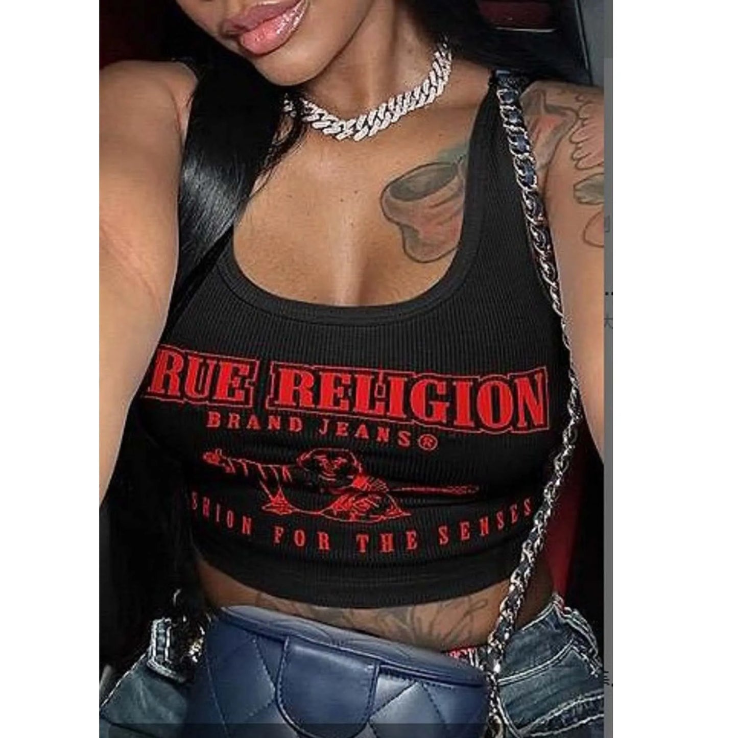 Sexy Graphic  Fashion Top Printed  Summer Clothes Women Y2K Cropped Tank Tops Tees