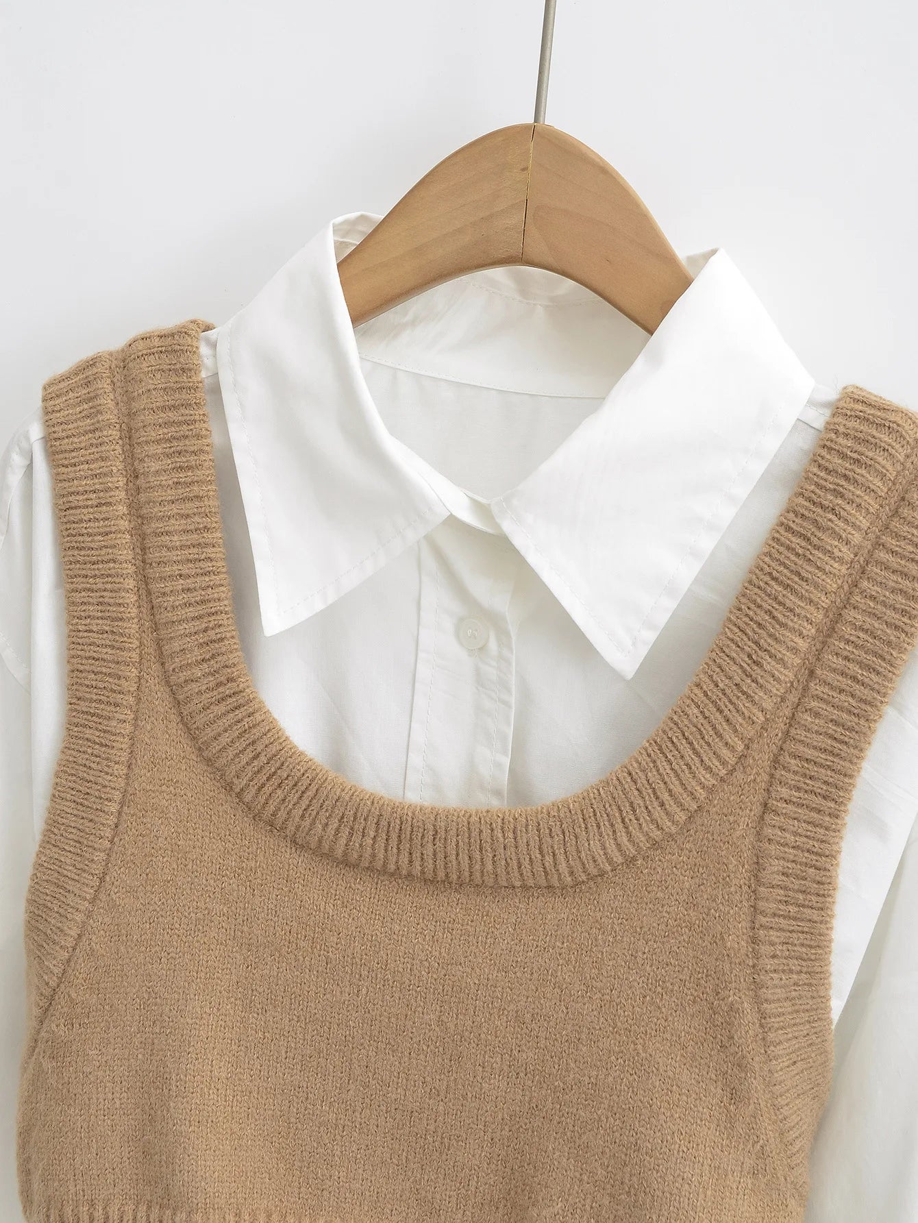 Weird Puss Lapel Single Breasted Vest Shirt Women 2024 Trend Knitted 2 Piece Set Matching Wild Hipster Streetwear Summer Tops