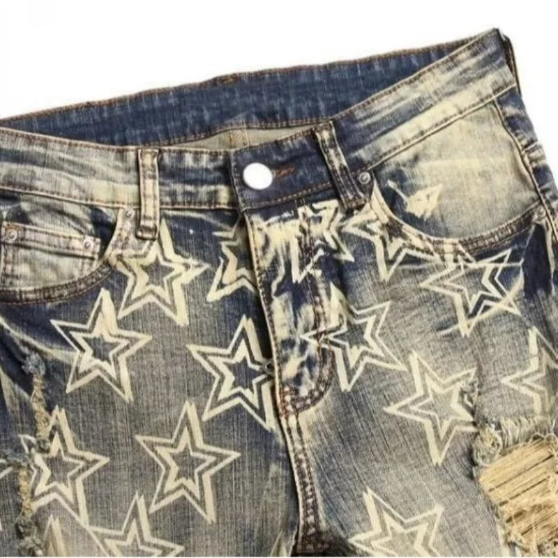 Denim Pants for Men Jeans Baggy Mens Trousers Wide Leg Jeans Slim Fit Jean Man Men's Clothing Flared Male Cargo Y2k Shorts New