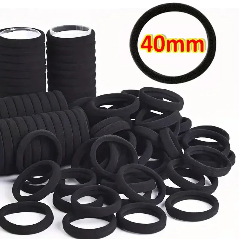 High Elastic Hair Bands for Women Girls Black Basic Hair Tie Headband Simple  Ponytail Holder Headwear Hair Accessories