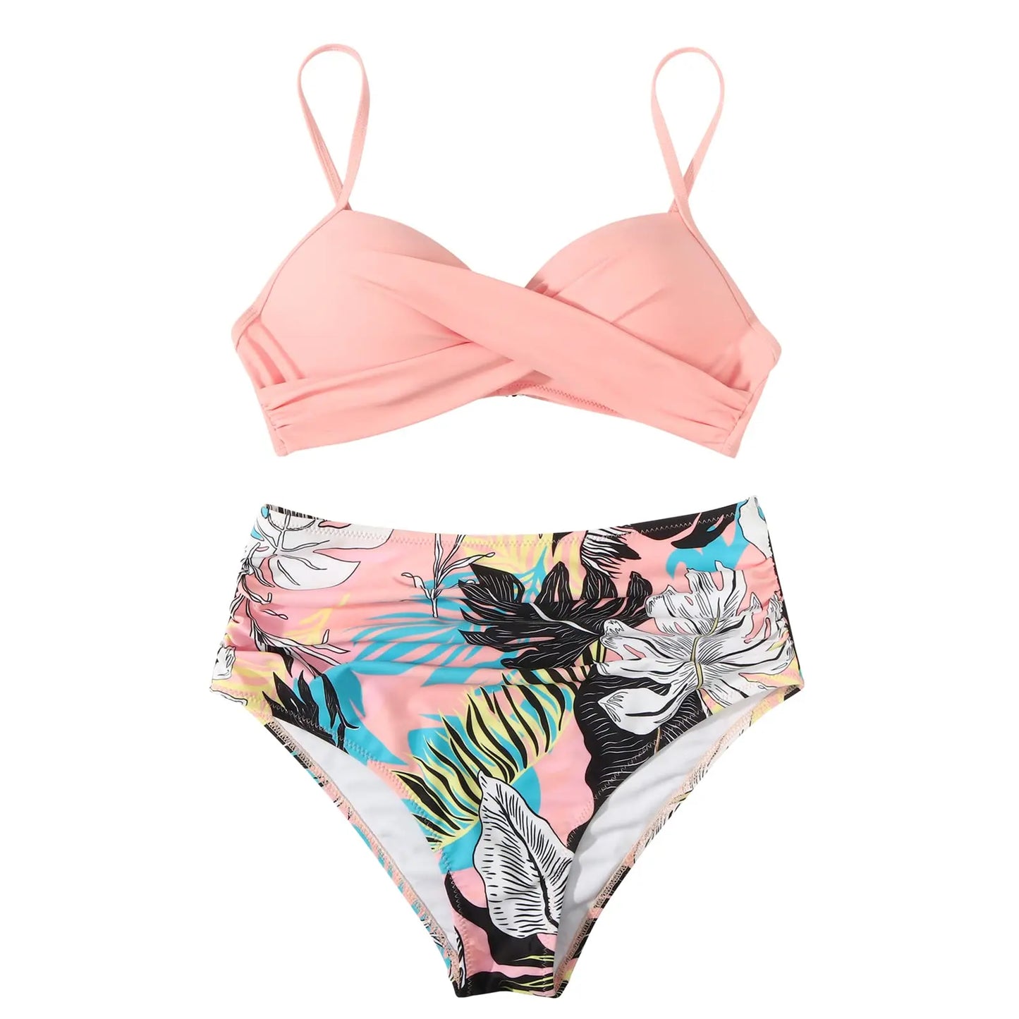 Vintage High Waist Bikinis 2025  Push Up Swimwear Printed Swimsuit Beachwear Summer Bathers Bathing Suit Swimming