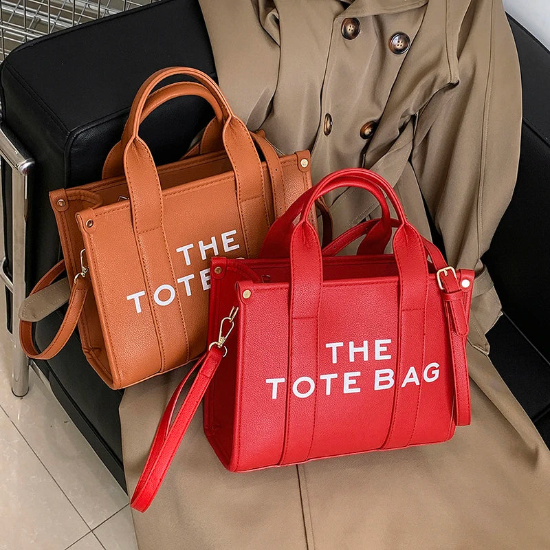 The Tote Bag For Women Crossbody Female Handbag New Solid Words Lette Leisure Large Bag,Luxury Fashion Bag,designer Bag for PU