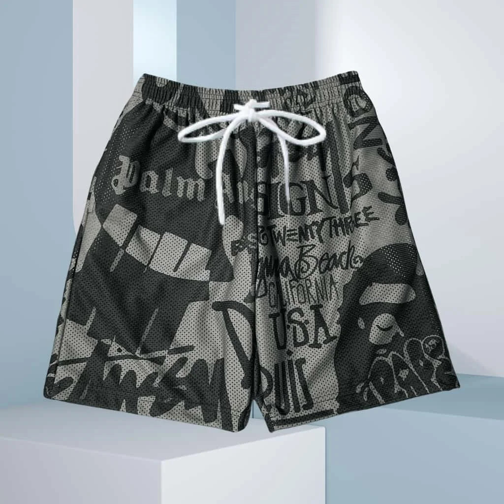 25 Years of Trendy Streetwear Fashion, Casual, Loose, Sporty, Quick-drying, Sweat-absorbing Motorcycle Shorts for Men and Women