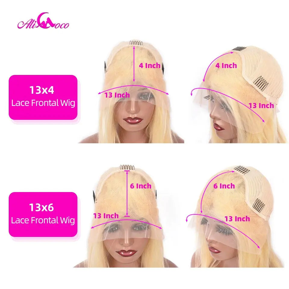 Haze Blue Straight Human Hair Wigs For Women Light Blue Lace Front Human Hair Wig HD Lace Frontal Wig Transparent Lace Blue Wig
