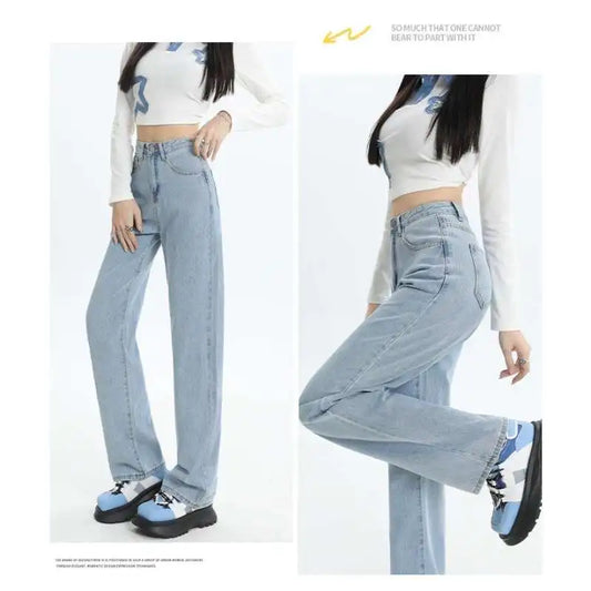 Ladies Vintage Wide Leg Girls High Waist Pants