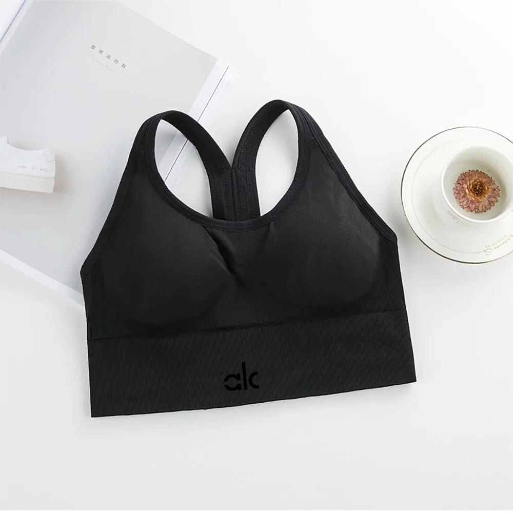 Sexy Women Tops Back Cross Strap Tank Top Push Up Running Sports Bra Breathable Soft Fitness Beauty Solid Color Yoga Bra