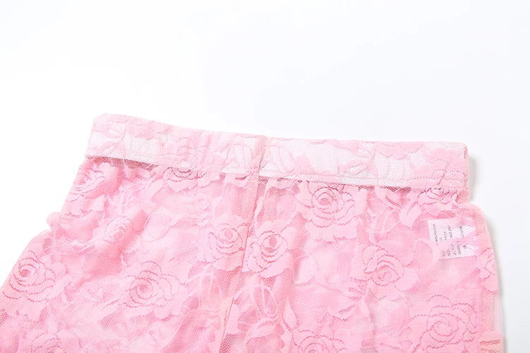 2 Piece Set, lace Coquette Wide Belt Tank Tops+Leggings